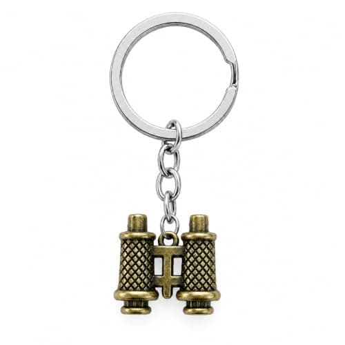 Gauelne Binoculars Keyring – Telescope Keychain Bag Charms for Women with Mini Binoculars Pendant, Tool Key Rings Charm Gifts for Travel Lovers, Friends, Famliy