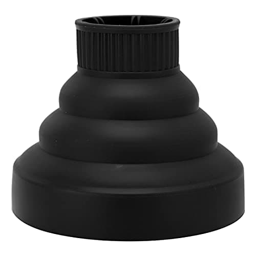 LUCKDANO Curl Adapter for Universal Collapsible Hair Dryer Diffuser | Travel-Friendly Folding Design | Advanced Silicone Material for Even Heat Distribution | Compatible with 1.6-2in Hair (Black) — view 6