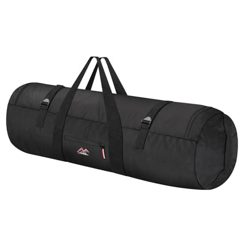 Amengsen Travel Duffel Bag 37L/63L/125L Oversized Duffel Bag, Upgrade Zipper, Durable and Waterproof, Suitable for Camping,Travel,Tent,Car Trunk Storage Bag (Black, XL)