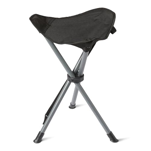 Amazon Basics Camping Stool, Collapsible, Black