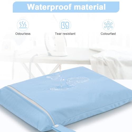 AOOSA 2PCS Wet Bags, Reusable Cloth Diaper Bags with Handle and Zipper — view 5