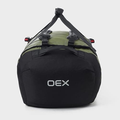 OEX Ballistic Cargo Bag with Wet Pocket & Multiple Carrying Options, Duffel, Holdall, Bag for Men & Women, Durable, Heavy Duty, Travel, Luggage, Overnight, Weekend, Sports (Green, 90 Litre) — view 4