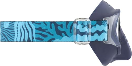 CRESSI since 1946 - Force Mask - Separate Polycarbonate Lenses and Soft TPR Face Mask Ideal Snorkelling Surface Swimming and Beach Holidays - Blue Navy Elastic Strap Coral Blue - One Size - Adult — view 5