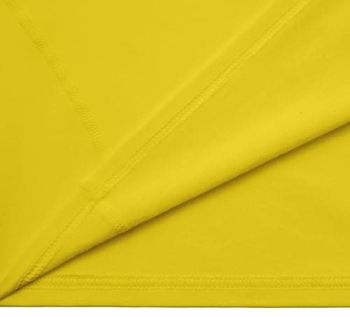 TCA Mens Pro Performance Compression Shirt Long Sleeve Top Compression Tops for Men Base Layers Men - Sonic Yellow, M — view 5