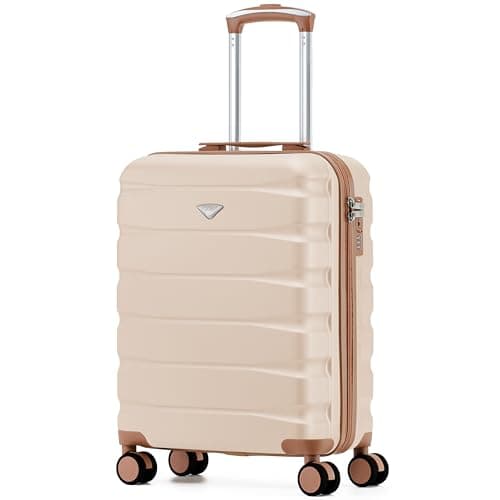 Flight Knight Cabin Suitcase 55x40x20 Ryanair Priority, EasyJet, Jet2 Lightweight Small Durable 4-Wheel Cabin Case, Carry-On for Over 60 Airlines, Hard Shell, 10kg Hand Luggage Bag (55 x 40 x 20 cm)