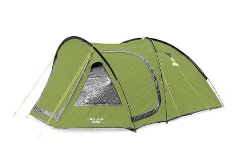 Vango Apollo 500 Family Tent for 5 People [Amazon Exclusive] with Large Porch Living Area, Waterproof - Ideal Weekend Camping Tent, Epsom Green