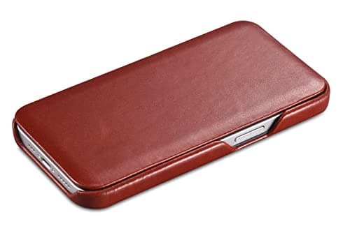 FUTLEX Leather Folio Case Compatible with iPhone 13 Pro - Vintage Style Genuine Leather Flip Folio Design Cover - Built-in Magnetic Closure - Red — view 6