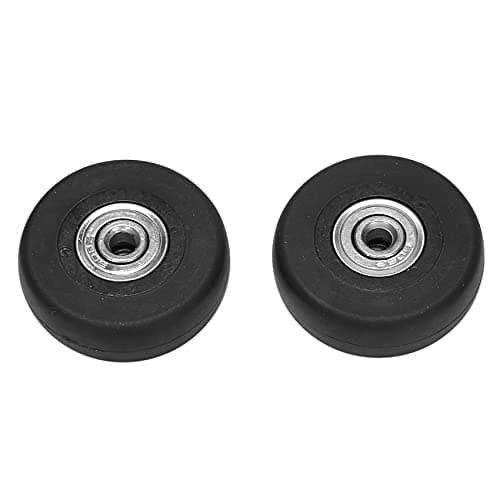 NINGWANG 2 Sets of Luggage Suitcase Replacement Wheels Axles Deluxe Repair Tool OD 50mm, Black — view 2
