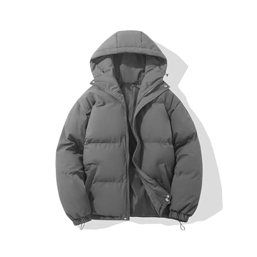 Anbiryeik Women Winter Puffer Down Jacket Hooded Waterproof Quilted Short Coat with Pockets Lightweight Ladies Parka Jackets Zip Up Windproof Packable Casual Warm Outwear for Travel Outdoor DGray 3XL — view 4