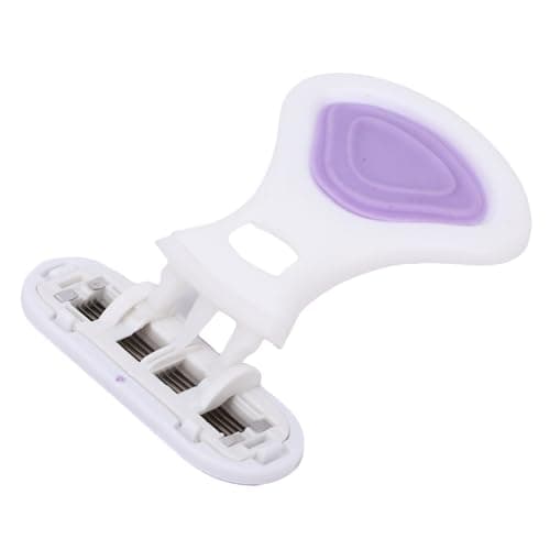 Tomantery Women Portable Travel Shaving Kit with 6 Layer Cutters for Smooth Shave on the Go for Ladies Travelers (Purple) — view 4