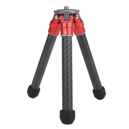 ZAICOLER Tabletop Tripod Lightweight Carbon Fiber Ergonomically Retracted Rubber Pad Small Desktop Tripod Handle with Versatile Expansion Options for Mobile Phone Camera Projector