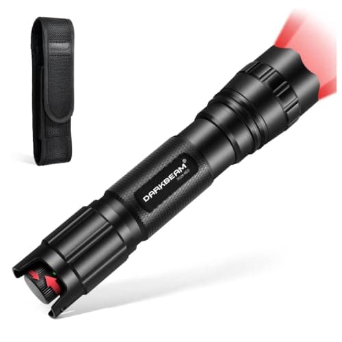 DARKBEAM Red Light Torch LED Rechargeable Stepless Dimming,Focus Adjustable