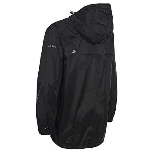 Trespass Unisex Waterproof Packaway Jacket Qikpac Black in Size - XL — view 4