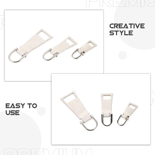 Alloy Zipper Pull Replacement Kit 18pcs for Suitcase Jackets — view 3