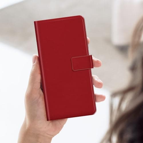 ESACMOT Folio PU Leather Case for ZTE Telstra 5G Hotspot 2 - Red — view 5