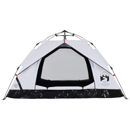 Ziaphsol Dome Camping Tent for 3 People White Darkened, Waterproof Family Tent with Quick Release, Ventilated, with E Connection, Lightweight Pack Size for Outdoor, Trekking and Festival — view 6