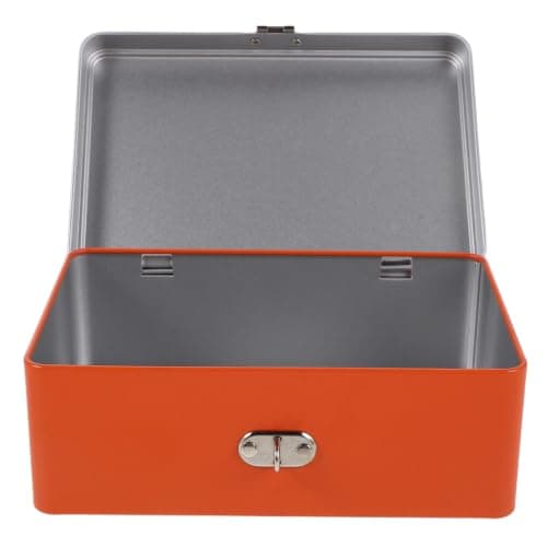 WHAMVOX Mini Metal Lockbox with Combination Lock for Home Office Storage