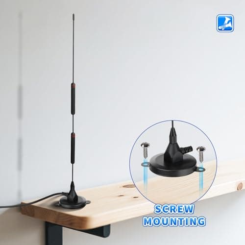 Bingfu 4G LTE MIMO Antenna 10dBi SMA Male with Magnetic Base, 3Meter Cable — view 4