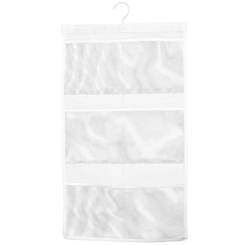 DIYEAH Hanging Mesh Shower Organizer White 6 Pocket Storage Bag