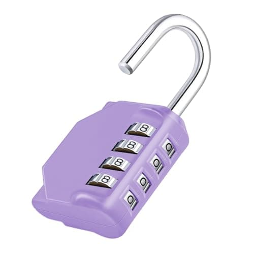 ZHEGE Padlocks with Code, Combination Padlock for Gym Locker (Purple)
