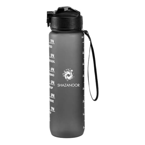 1L Motivational Water Bottle with Straw - Leakproof Sport Water Bottle with Time Marker & Rubber Paint Coating - BPA Free Reusable Fitness Jug for Gym, Office & Outdoor (28.5cm x 7.8cm, 185g) — view 5