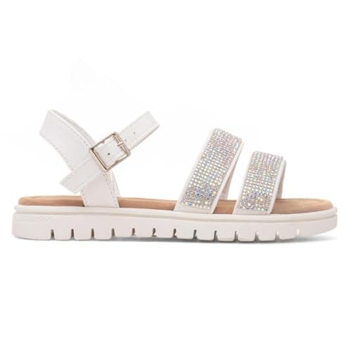 Lilley Junior Snowdonia Girls White Buckle Sandal - Size 2 UK - White — view 2