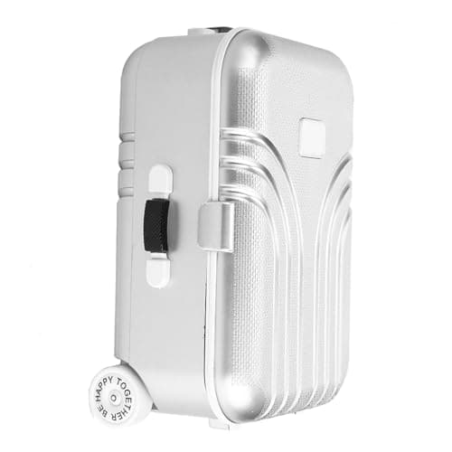 Cosiki Different Gift Kids Suitcase Toy Cute Plastic Rolling Suitcase Mini Luggage Box(Silver) — view 2