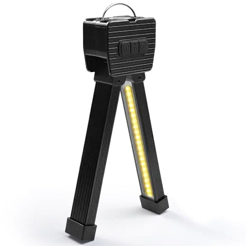 Gym Lamp, Portable Flashlight, Gym Lighting for Posing, Magnetic Work Light Rechargeable, 180° Folding with Hang Hook Camping Lamp, 7-Level Dimming, USB Power Bank , for Fitness, Camping, Home, Office