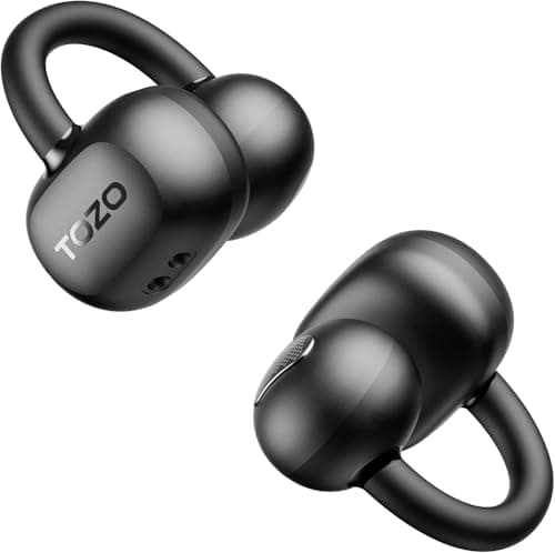 TOZO OpenEarRing Open Ear Headphones 40H Bluetooth 5.4 Lightweight Comfort