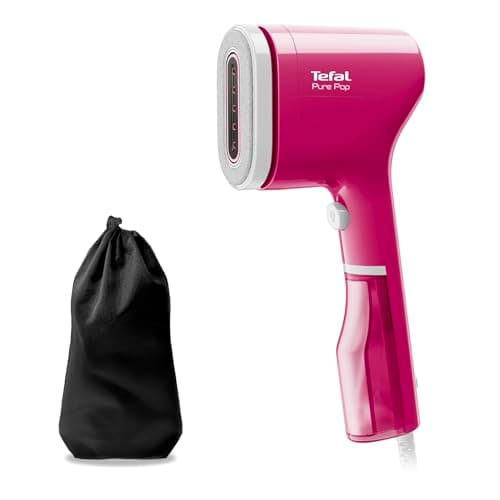 Tefal Pure Pop Slim Handheld Clothes Steamer, No Ironing Board, Pink