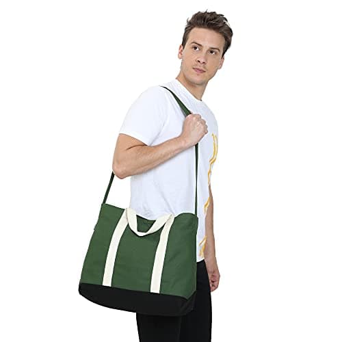 Eco Right Large Canvas Tote Bag for Men, Crossbody Tote Bags for Women for Work, Shopping & Beach — view 2