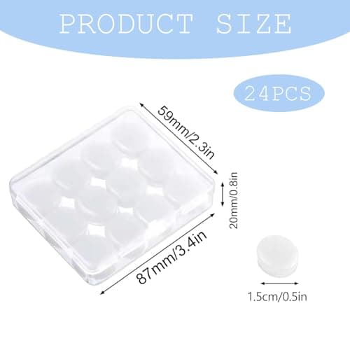 24 Pcs Silicone Ear Plugs Reusable Noise Cancelling Earplugs for Sleep Soft Moldable Waterproof Earplugs with Case for Snoring Studying Travel Airplanes Swimming — view 2