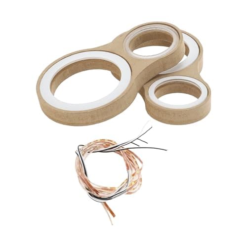 RATCHROLL 2 Set Universal Speaker Spacer Ring Adapter Dual Rings Waterproof for 1"for 3" with Acrylic Washers and Light Strip Brown Wood