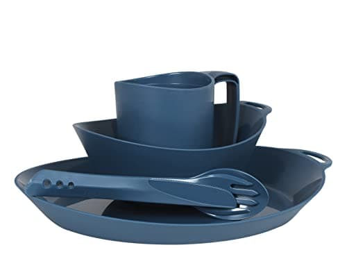 Lifeventure Ellipse Reusable 4-Piece Camping Tableware & Cutlery Set