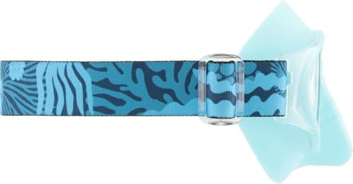 CRESSI since 1946 - Force Mask - Separate Polycarbonate Lenses and Soft TPR Face Mask Ideal Snorkelling Surface Swimming and Beach Holidays - Ice Cyan Elastic Strap Coral Blue - One Size - Adult — view 3
