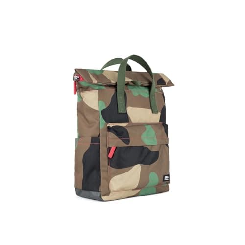 ROKA London Canfield B Collection Sustainable Nylon Zip Top Roll-Top Tote Backpack, Vintage Camo — view 2
