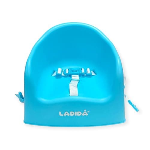 LADIDA Portable Booster Seat, Travel High Chair, Suitable for Feeding and Dining (Blue) 417