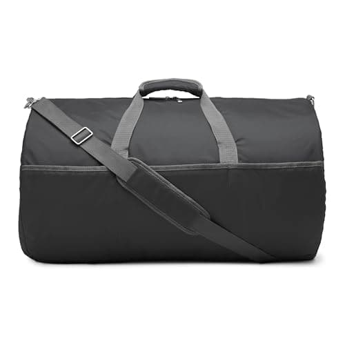 Amazon Essentials 25" (63.5cm) Large Foldable Nylon Duffel Bag for Travel/Storage with Zipped Pockets, 35 pounds (15.9 kg) Capacity, Black — view 6
