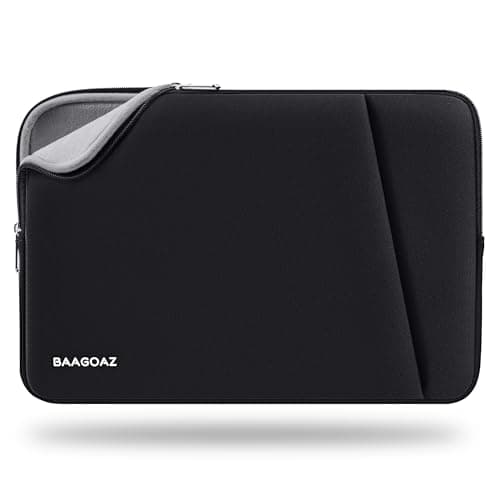 BAAGOAZ 11-13 Inch Laptop Sleeve MacBook Case Bag with Front Pocket, Black