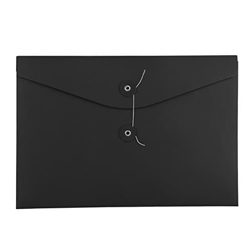 10pcs A4 Kraft Envelope File Folders Wallet Folder Documents Paper Bag File Bag Pockets Paperwork Organizer Storage Bag Pouch with String Fastener Closure for Office School Home — view 4