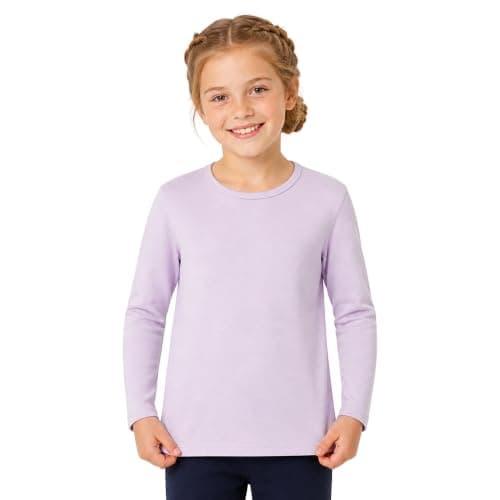 Baogaier Girls Thermal Tops Fleece Base Layer Winter Undershirt 7-8 Years