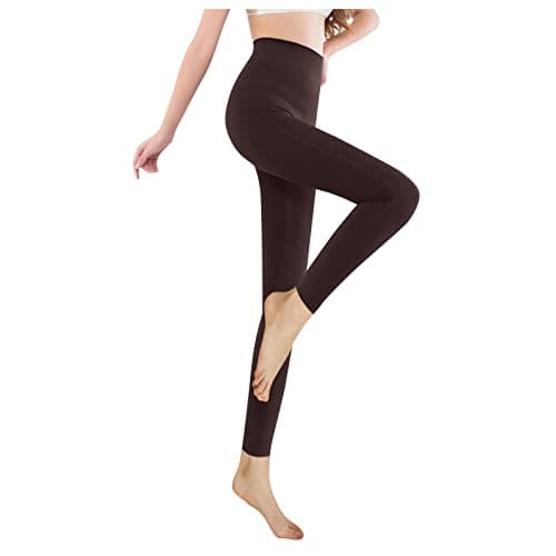 Thermal Leggings Women's Lined Tights Women's Warm Winter Yoga Trousers Lightweight Thin Winter Trousers Fleece Lining Thermal Leggings Cotton Long Underwear Soft Underwear Comfortable Sports Leggings