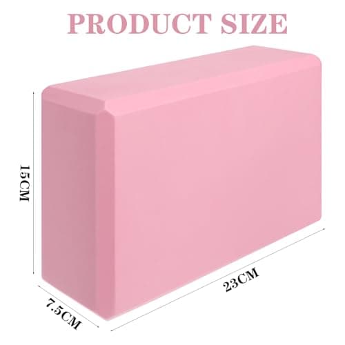 Yoga Block Yoga Blocks Set of 2 Pilates Block High Density Yoga Brick Pilates Blocks Non Slip Lightweight Yoga Bricks for Yoga Pilates Training Stretching Flexibility Meditation Home Exercise 23x15cm — view 2