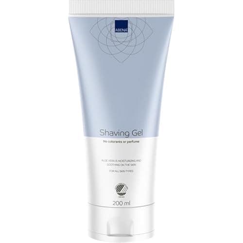 ABENA Shaving Gel 200ML | Fragrance and Colourant Free, Aloe Vera Moisturizing and Soothing