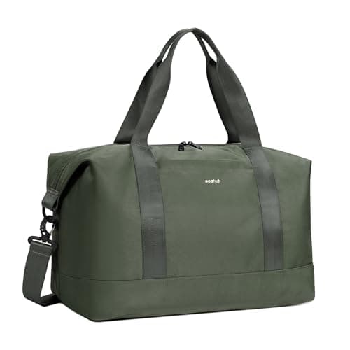 ECOHUB Easyjet 30L Cabin Bag 45x36x20 Underseat Travel Flight Bag Foldable Carry On with Removable Wet Pocket Waterproof Overnight for Women (Green)