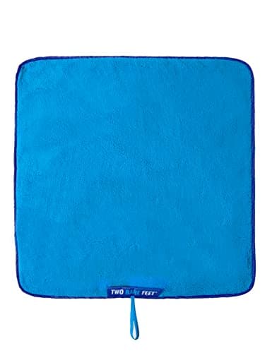 Two Bare Feet Portable Changing Mat for Surfing, Swimming, SUP & Watersports – Waterproof, Soft Sherpa Fleece, Roll-Up Design for Easy Travel & Outdoor Sports (Navy/Blue) — view 2