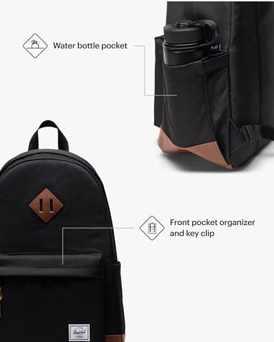 Herschel Unisex's Backpack, Black, One Size — view 4