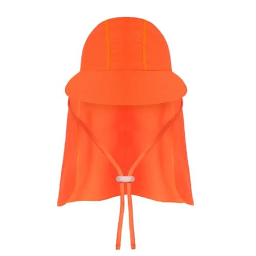 Kids Beach Sun Hat with Neck Flap UPF 50+ Summer Swim Cap with Adjustable Chin Legionnaires Hat Sun Protection Beach Hat Soft Neck Protection Sun Visor Baseball Cap for Travel Holiday Seaside — view 2