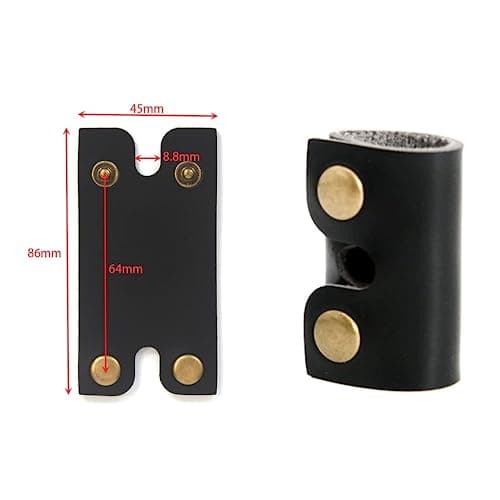 Leather Safety Razor Cover Travel Case, 2 Pcs Double Edge Razor Head Protecting Sheath, Safety Razor Blade Guard, Shaving Travel Cover Leather Cover Fits Most Safety Razors (Black) — view 2