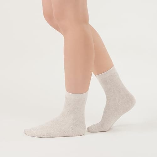 100% Organic Thin Breathable Organic Linen Socks for Women, Pack of 3 pairs (Medium) — view 6